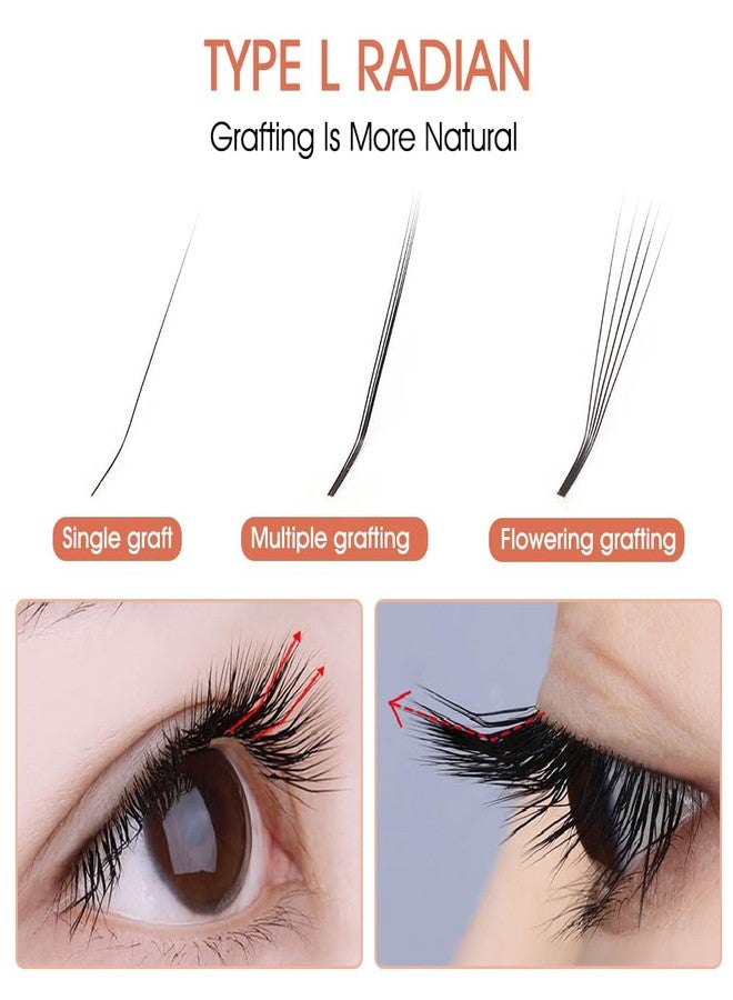 NATUHANA Classic Eyelash Extensions L Shaped Volume 0.07 L Curl Thickness 8-15mm,Matte Black Individual Eyelashes Tray Professional Supplies for Lash Techs(0.07-L,8-15 Mix) - Image 5